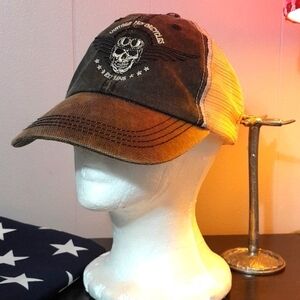 PUGS VINTAGE MOTORCYCLE HAT BLACK END WHITE COLOR